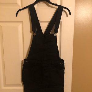 Black Overall Mini Skirt